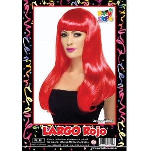 PELUCA LACIA LARGA ROJA X1