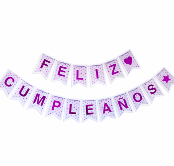 BANDERIN DOBLE LILA Y VIOLETA X1