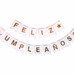 BANDERIN DOBLE GUARDA ROSA Y ORO X1