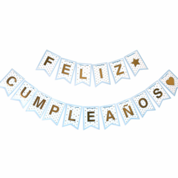 BANDERIN DOBLE GUARDA CEL.Y ORO X1