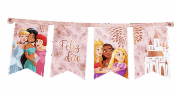 BANDERIN RECTANGULAR F/C PRINCESAS X1