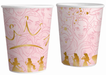 VASO PRINCESAS X10