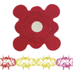 GUIRNALDA FLOR PRIMAVERAL ARTESANAL X2