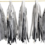 GUIRNALDA DE PAPEL BORLAS MIXTAS ORO/BCO X1