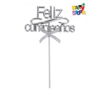 ADORNO TORTA F/C PLATA X1