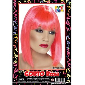 PELUCA LACIA CORTA ROSA X1