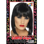 PELUCA LACIA CORTA NEGRA X1