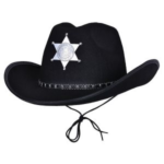 GORRO VAQUERO NEGRO SHERRIF X1