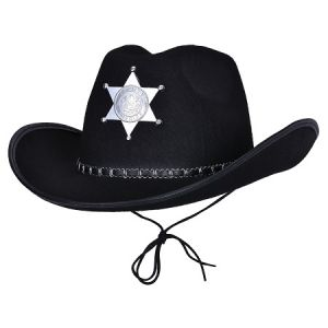 GORRO VAQUERO NEGRO SHERRIF X1