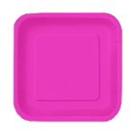 PLATO CUAD CHICO FUCSIA FLUO X8