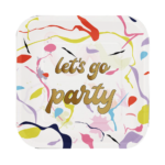 PLATO CUAD CHICO LETS PARTY X8