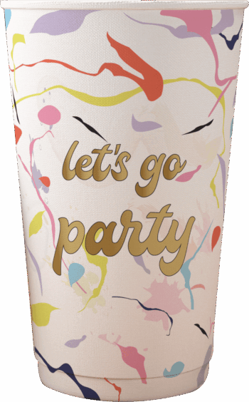 VASO POLIP LETS PARTY 12OZ X8