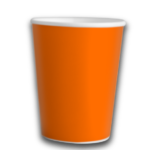 VASO POLIP NARANJA FLUO X8