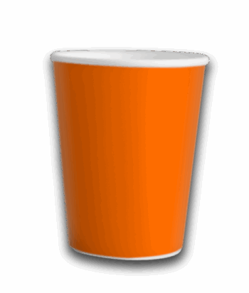 VASO POLIP NARANJA FLUO X8