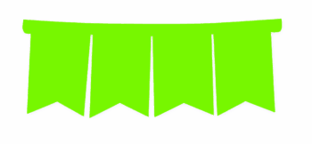 BANDERIN F/C VERDE FLUO X1