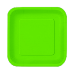 PLATO CUAD CHICO VERDE FLUO X8