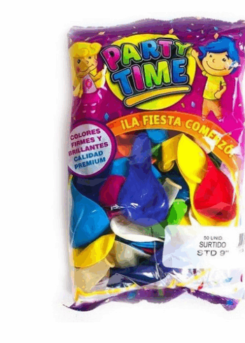 GLOBO LISO 9" SURTIDO PRT X50