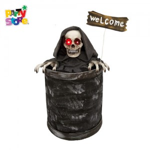 FANTASMA EN TACHO 81X46X42CM C/LUZ/SON/MOV X1