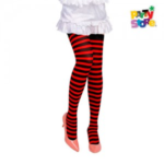 MEDIAS BUCANERAS RAYADAS NEGRAS Y ROJAS X1
