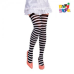 MEDIAS BUCANERAS RAYADAS BLANCA Y NEGRAS X2