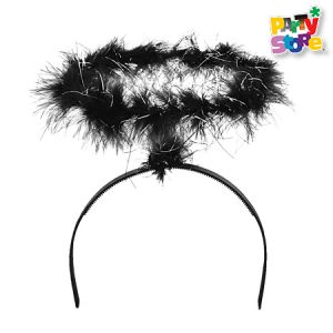 VINCHA HALO AURORA DE ANGEL NEGRA X1