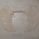 ALA DE ANGEL C/PLUMAS NEGRO O BLANCO