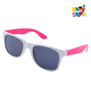 LENTES BICOLOR ROSA Y BLANCO X1