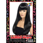 PELUCA LACIA LARGA NEGRA X1