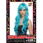 PELUCA ONDULADA CELESTE X1