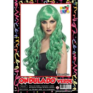 PELUCA ONDULADA VERDE X1