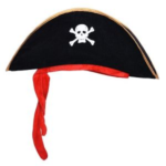 SOMBRERO PIRATA TERCIOPELO  X1