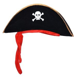 SOMBRERO PIRATA TERCIOPELO  X1