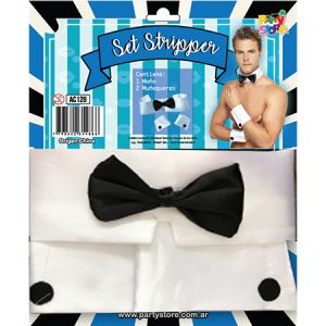 SET STRIPPER - CUELLO + PULSERAS X1