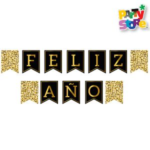 BANDERIN FELIZ AÑO 3MTS X1