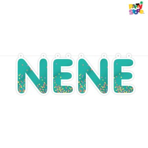 BANNER CONFETTI NENE 1MTS APROX X1
