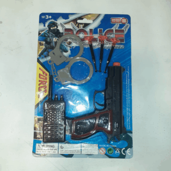 SET POLICIA C/ARMA/ESPOSA Y RADIO BLI X1