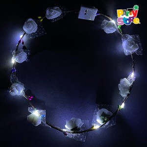 VINCHA FLORES BCAS C/LED X1