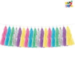 BORLAS PASTEL Y PLATA  3MTS X1