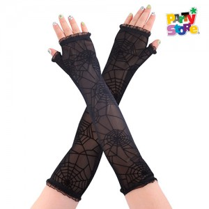 MITONES TELAARAÑA NEGRO 55CM X1