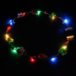 VINCHA FLORES HIPPIE C/LUZ X1