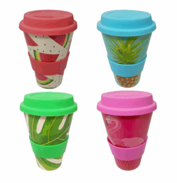 VASO 500CC C/TAPA Y AGRRE SILC X1