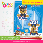 MOLDE PLACA PALETA PAW PATROL X2