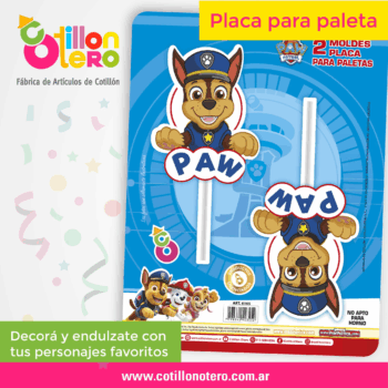 MOLDE PLACA PALETA PAW PATROL X2