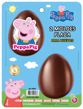 MOLDE PLACA HUEVO PASCUA PEPPA X2