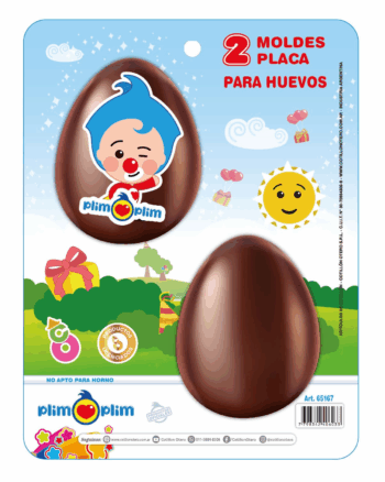 MOLDE PLACA HUEVO PASCUA PLIM PLIM X2