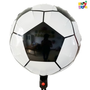GLOBO METAL FORMA PELOTA DE FOOTBALL 45 X 51CM APTO HELIO