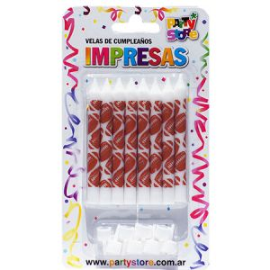 VELA C/PORTA PELOTA RUGBY X8