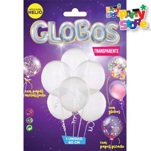 GLOBO BURBUJA 24" 60CM APROX APTO HELIO X1