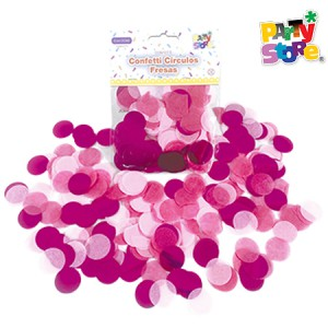 CONFETTI CIRCULOS FRESAS BOLSA 15 GRS X1