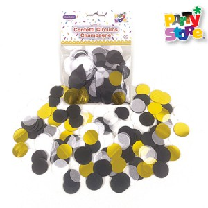 CONFETTI CIRCULOS CHAMPAGNE BOLSA 15 GRS X